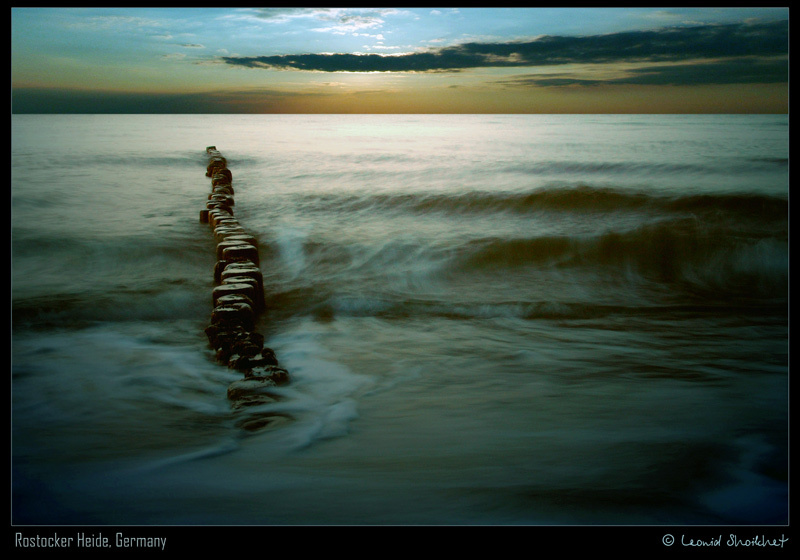 Морская Росток Rostock Germany Германия Море Вода закат зима