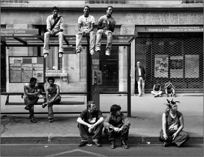 Париж. Автобус не идёт paris