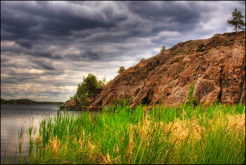 frame lake озеро скала канада yellowknife