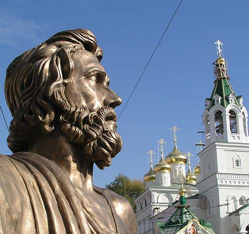 Освободитель памятник пожарский день храм церковь площадь нижний новогород небо освободитель