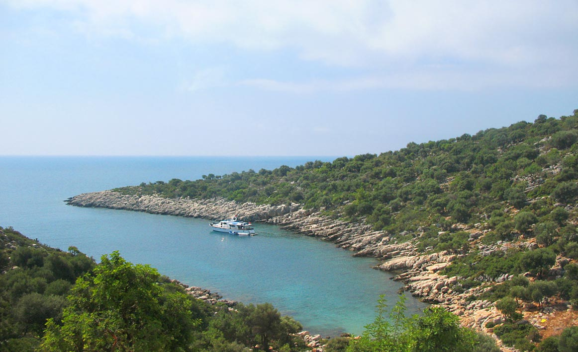 Бухта Турция, море, горы