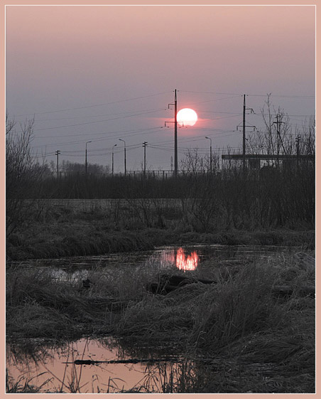 Розовый закат 
