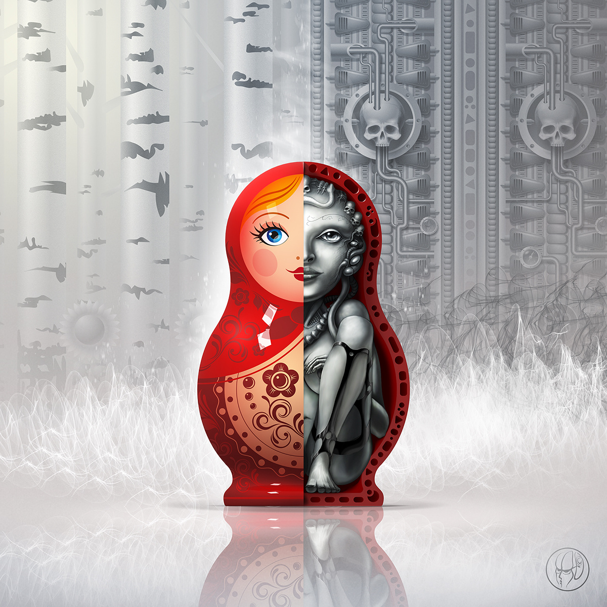 Матрешка матрешка matryoshka Gigerforever giger painting
