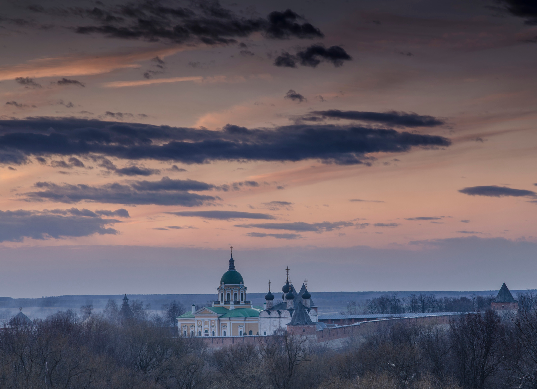 Зарайский Кремль на закате зарайск кремль архитектура