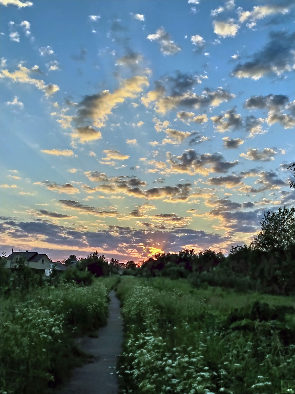 Дорога с облаками 