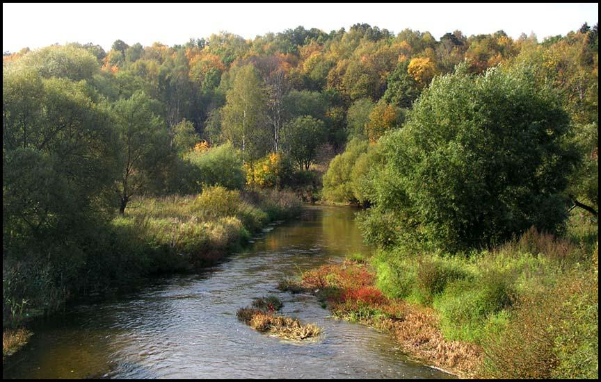 Тёплая осень Осень река