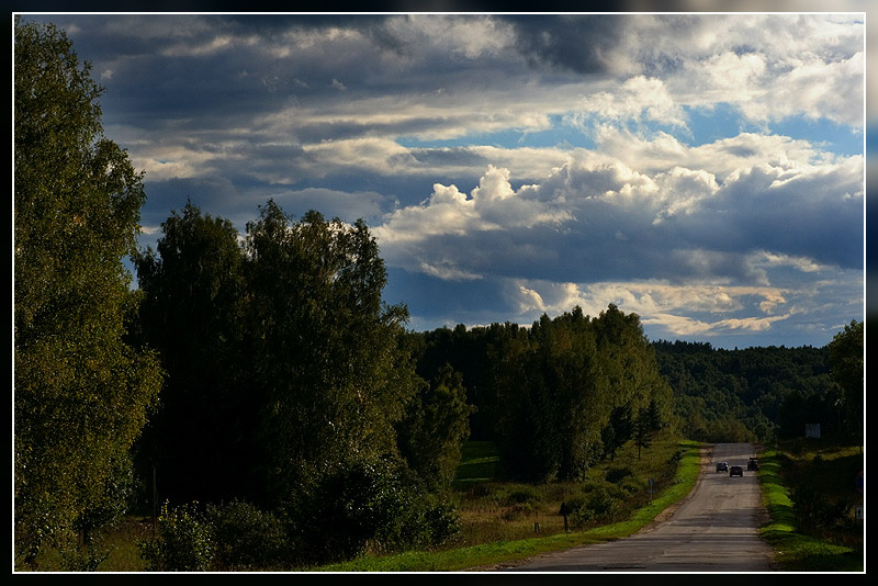 Дороги, которые мы выбираем... Лес. Дорога. Небо.