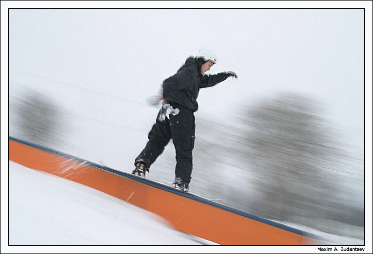 Long slide jib, джиббинг, сноуборд
