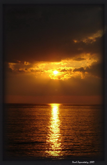 late sunset США, Block Island, Atlantic, ocean