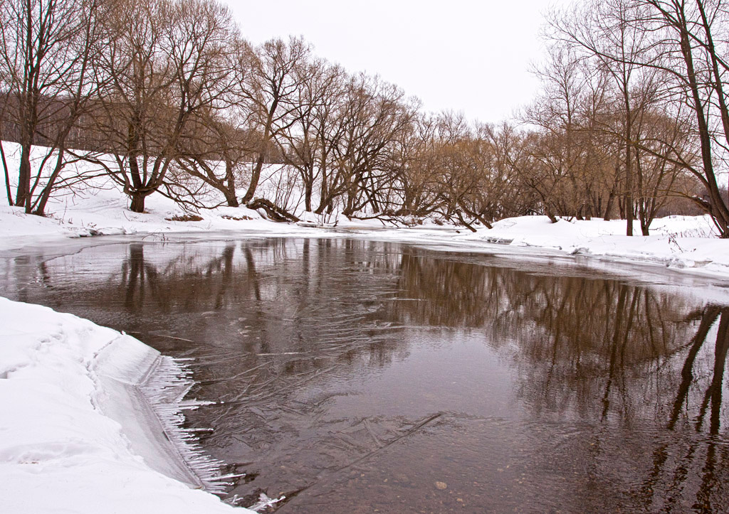 *** река, вода, снег
