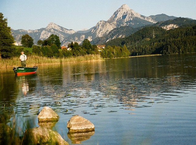 Здесь рыбачил Людвиг II Weisensee озеро