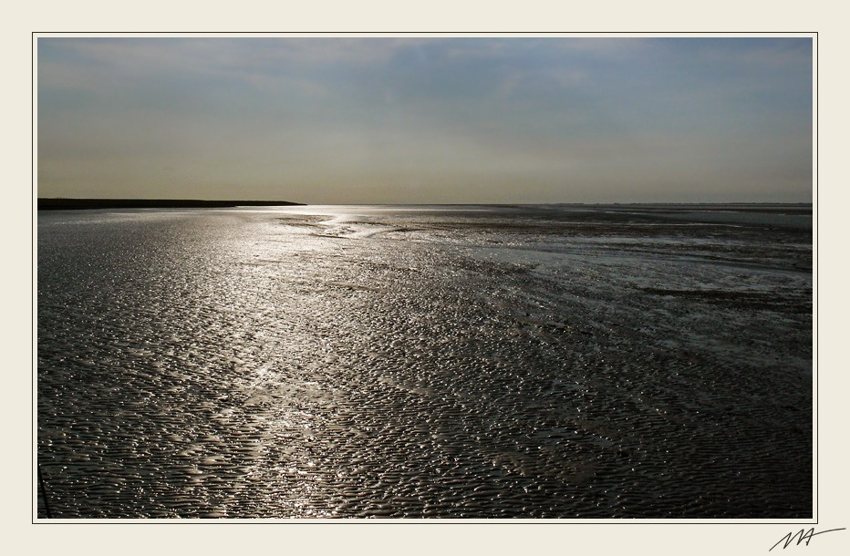 отлив море, отлив, Waddenzee, Нидерланды