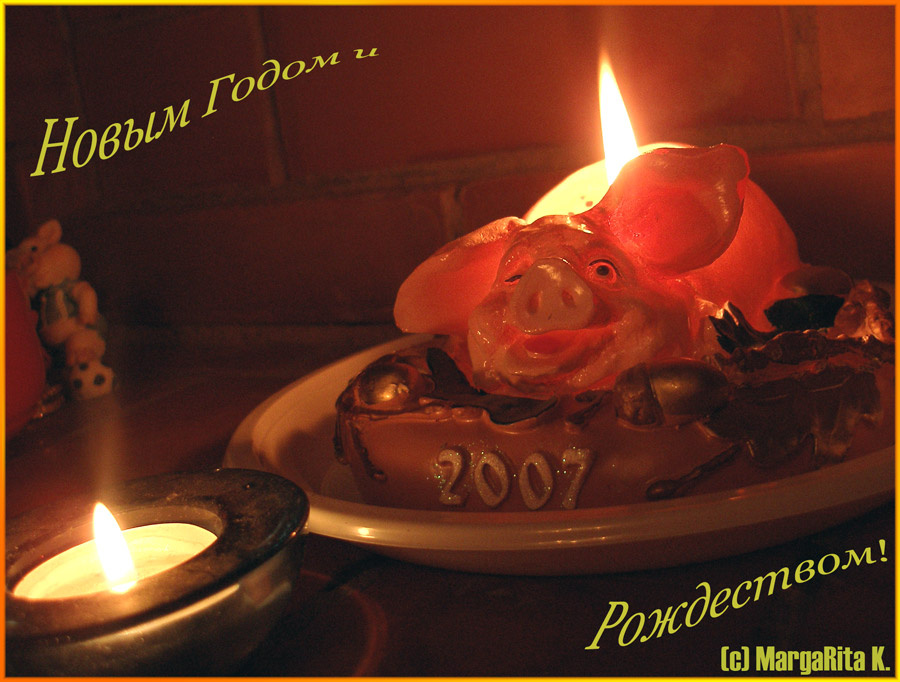 С Новым Годом!!! новый год мой год год свиньи 2007