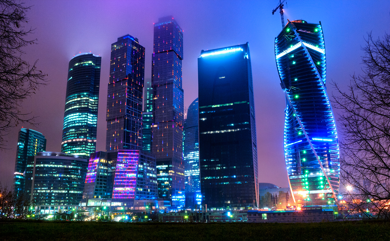 Ночная Москва-Сити 