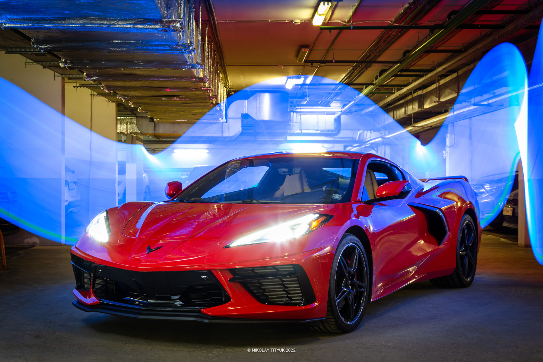 Chevrolet Corvette Stingray Chevrolet corvette car sportscar red no people