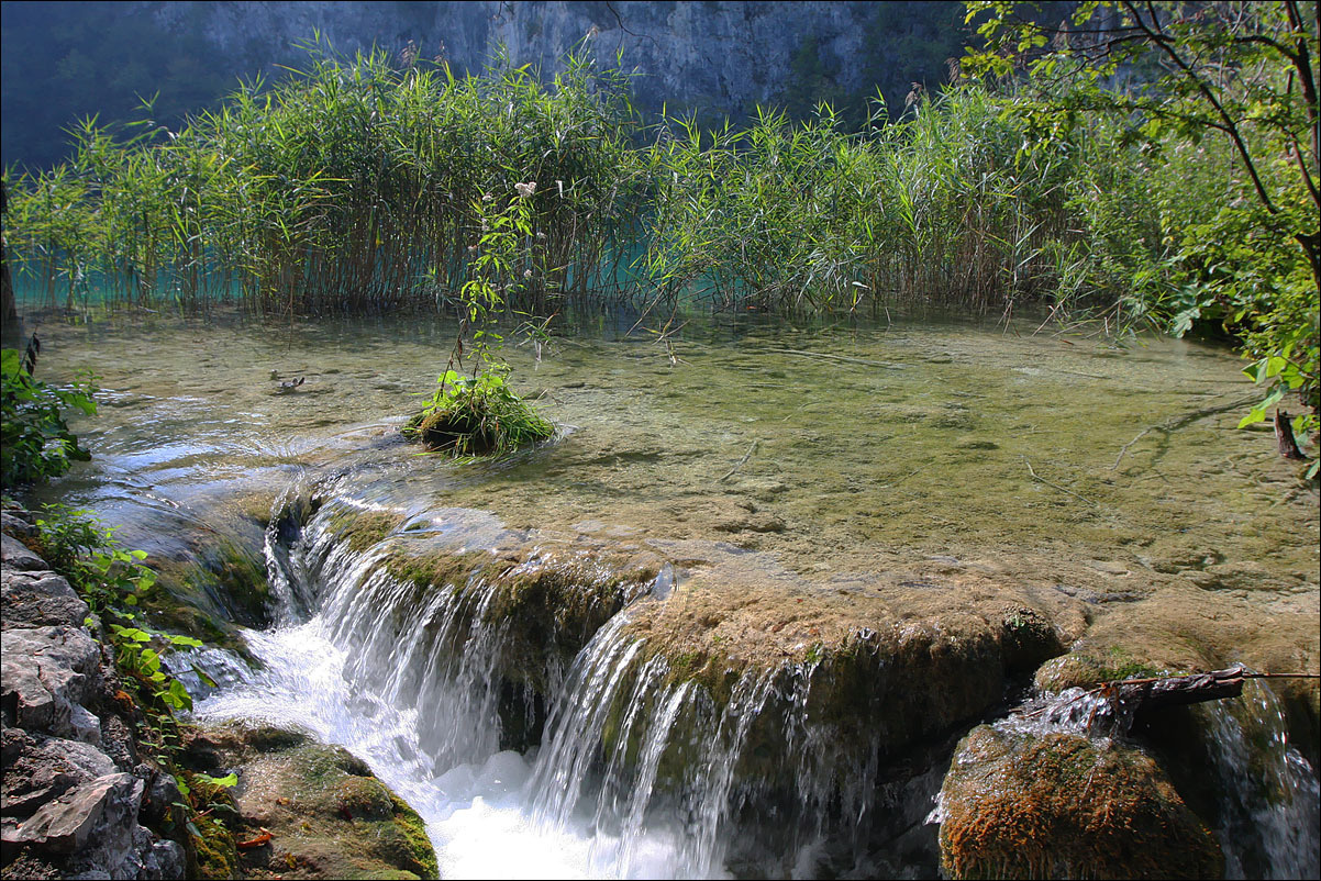 Водопады, перекаты. Хорватия Плитвице