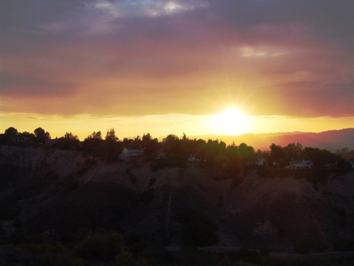 Sunset on July 22. Summer sunset
