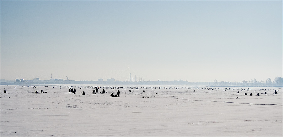 Москва рыбацкая. зимняя рыбалка Иваньковское вдхр.