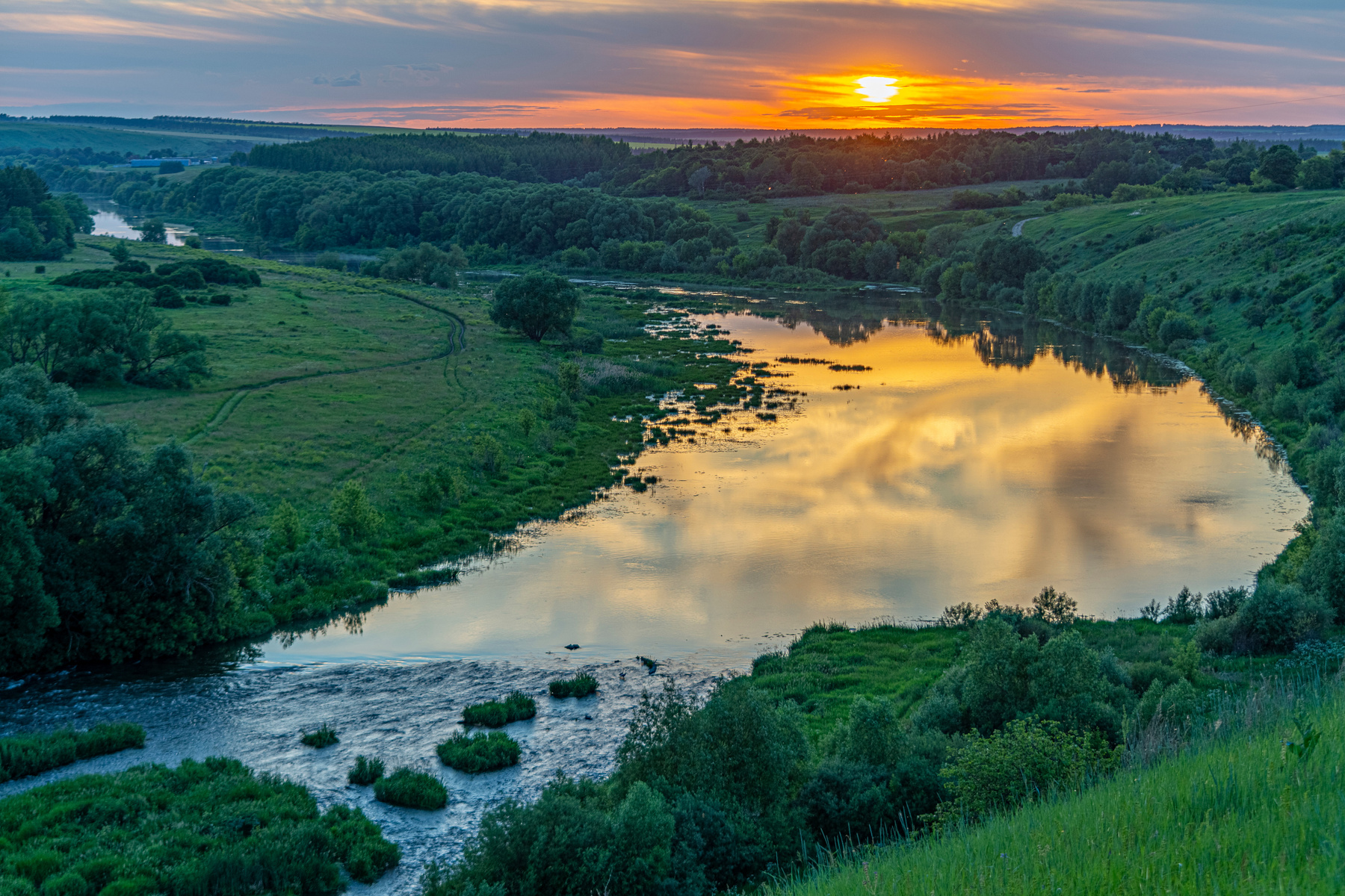 *** пейзаж закат река