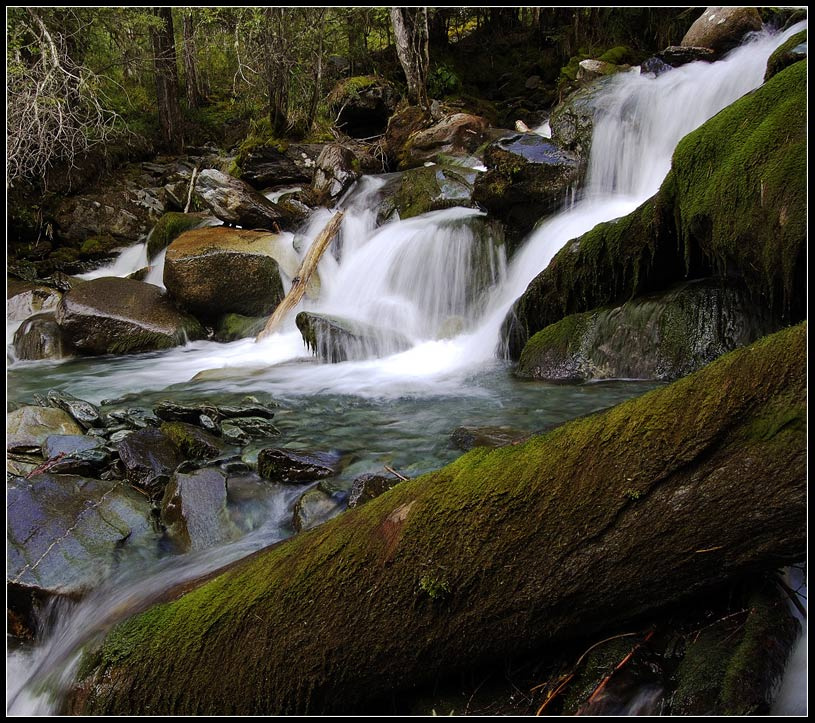 Бег воды №2 Алтай, Текелюшка, водопадик, природа, бег воды, длинная выдержка.
