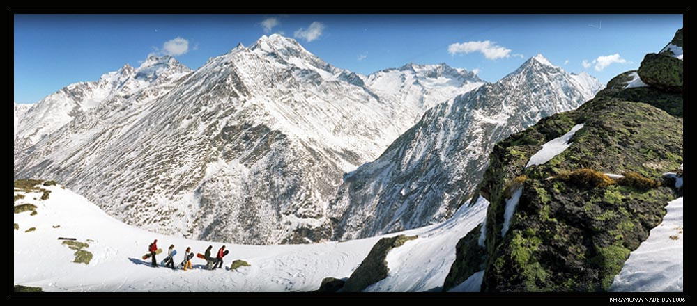 Про отважных сноубордистов:) Швейцария Альпы Сноубордисты Вне трасс Saas Fee горы солнце