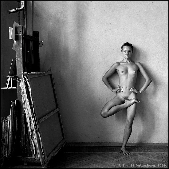 Саша в мастерской. 2006 