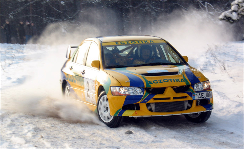 EGZOTIKA Mitsubishi Lancer Evolution VIII, Rokas Lipeikis & Inga Lipeikyte, Rally Visaginas 2005, Kiemonys GR4
