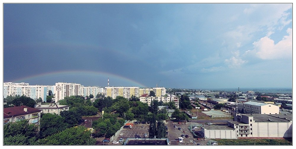 Arcobaleno озеро река девушка горы