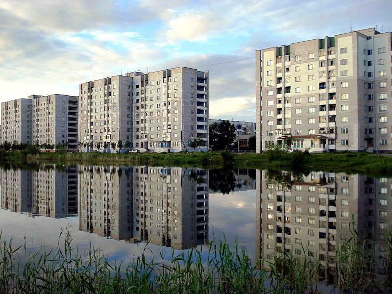 Урбанистический пейзаж \"Белые ночи\" белая ночь, город, озеро