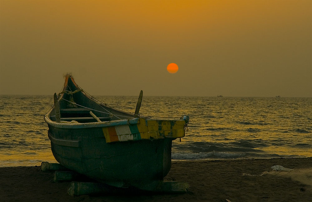 Sunset in Gokarn индия океан гокарн лодка закат рыбаки india sunset gokarn fishmen