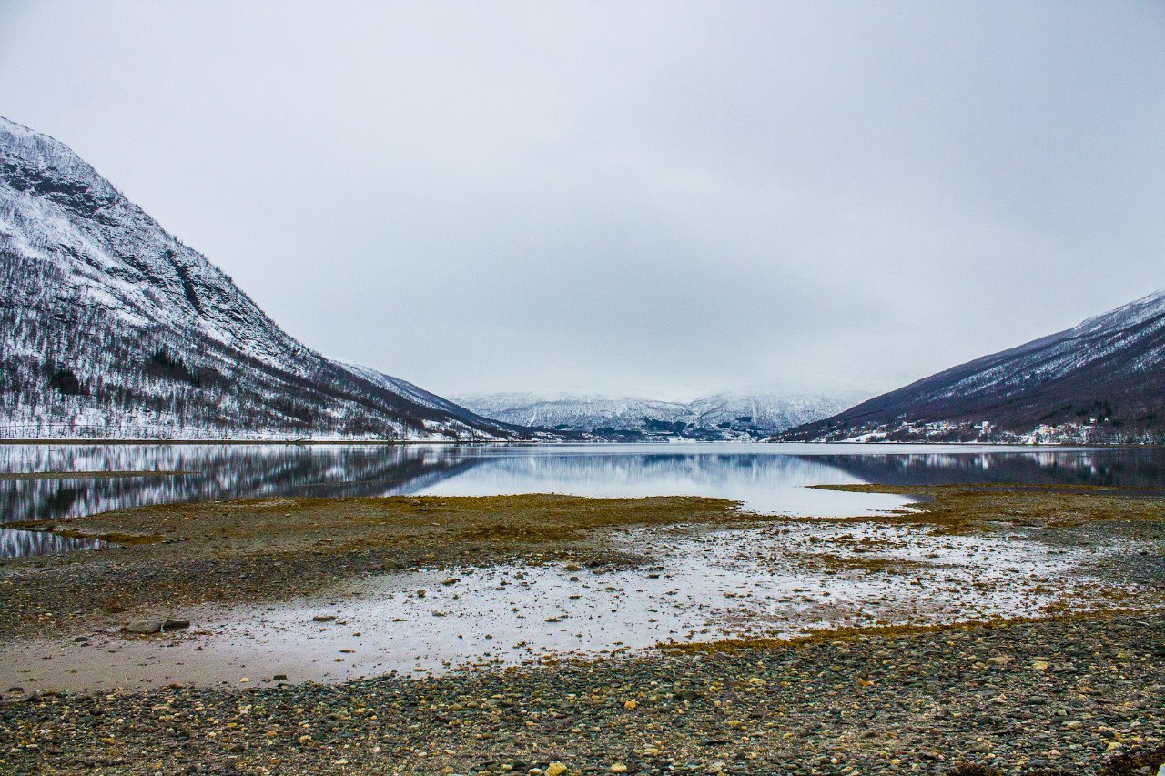 calm Norway, mountains, fjords
