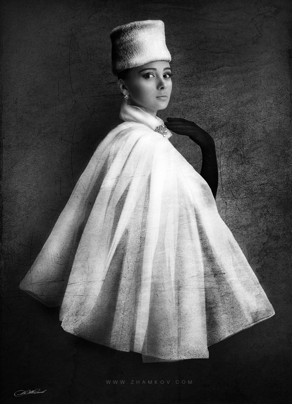 Audrey  dmitry, zhamkov, www.zhamkov.com, portrait, light, breakfast, tiffanys, part, one, audrey, hepburn, george, peppard, film, завтрак, тиффани, татьяна