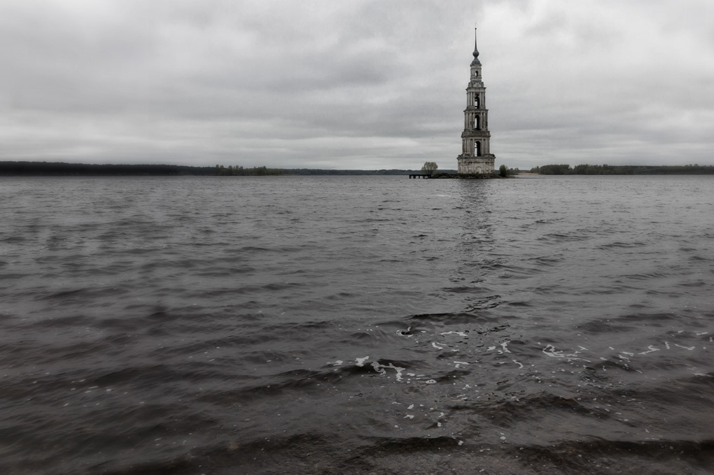 Калязин Калязин, архитектура, колокольня, вода, водохранилище, грусть