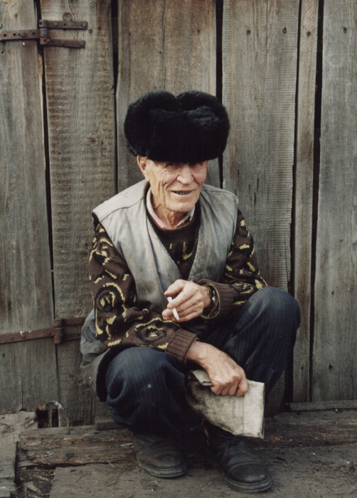 Сибиряк Сибирь, деревня, старик