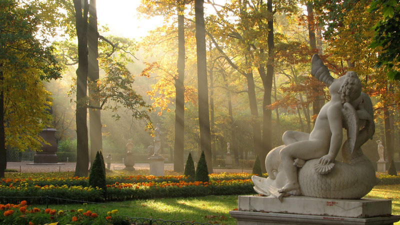 Осень в Петергофе Петергоф, Петродворец, солнце, лучи, осень