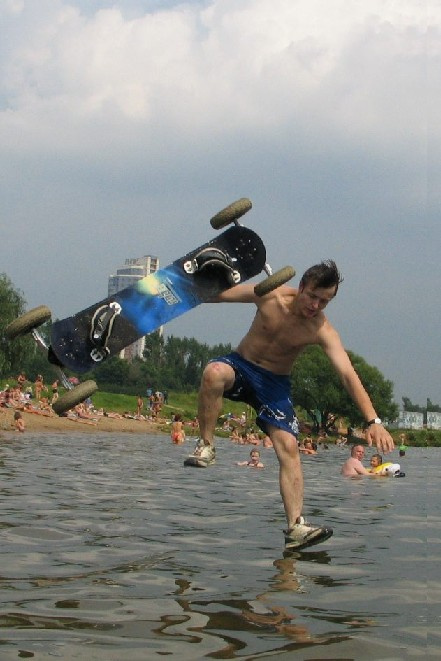 Moscow Strogino Dirt Waves (Water Challenge '04) часть2 Экстрим маунтинборд mountainboard строгино