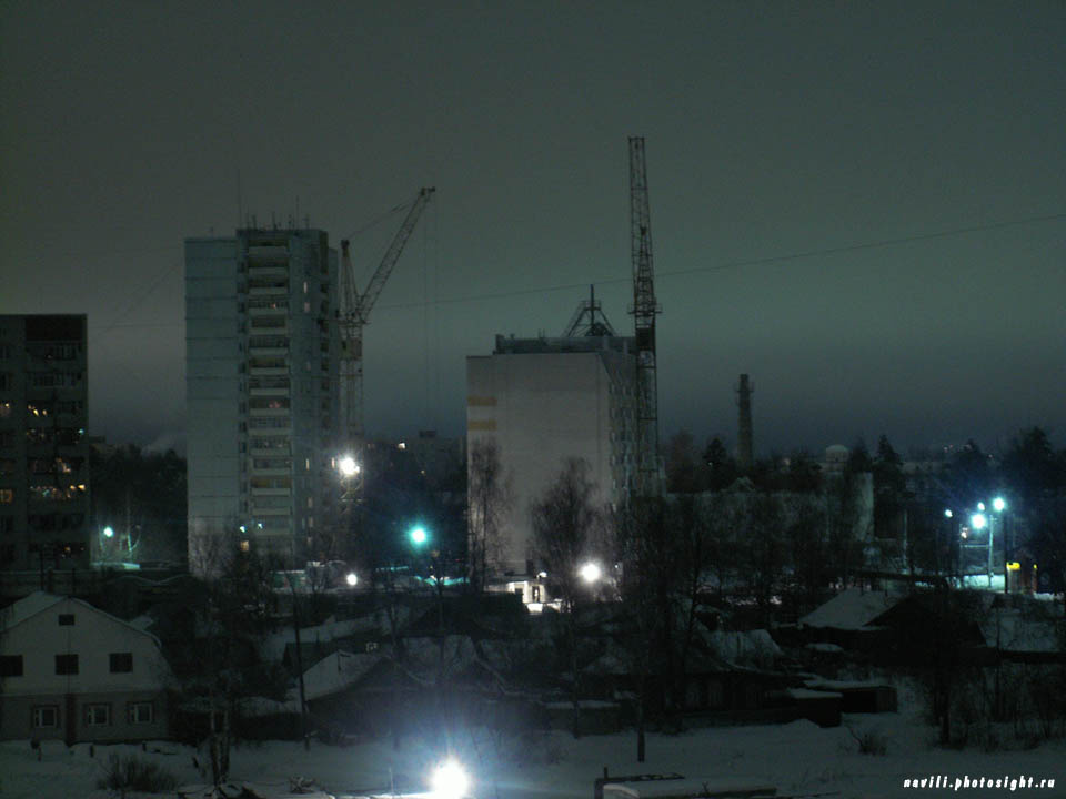 Night dark night ночь фонарь стройка дома кран