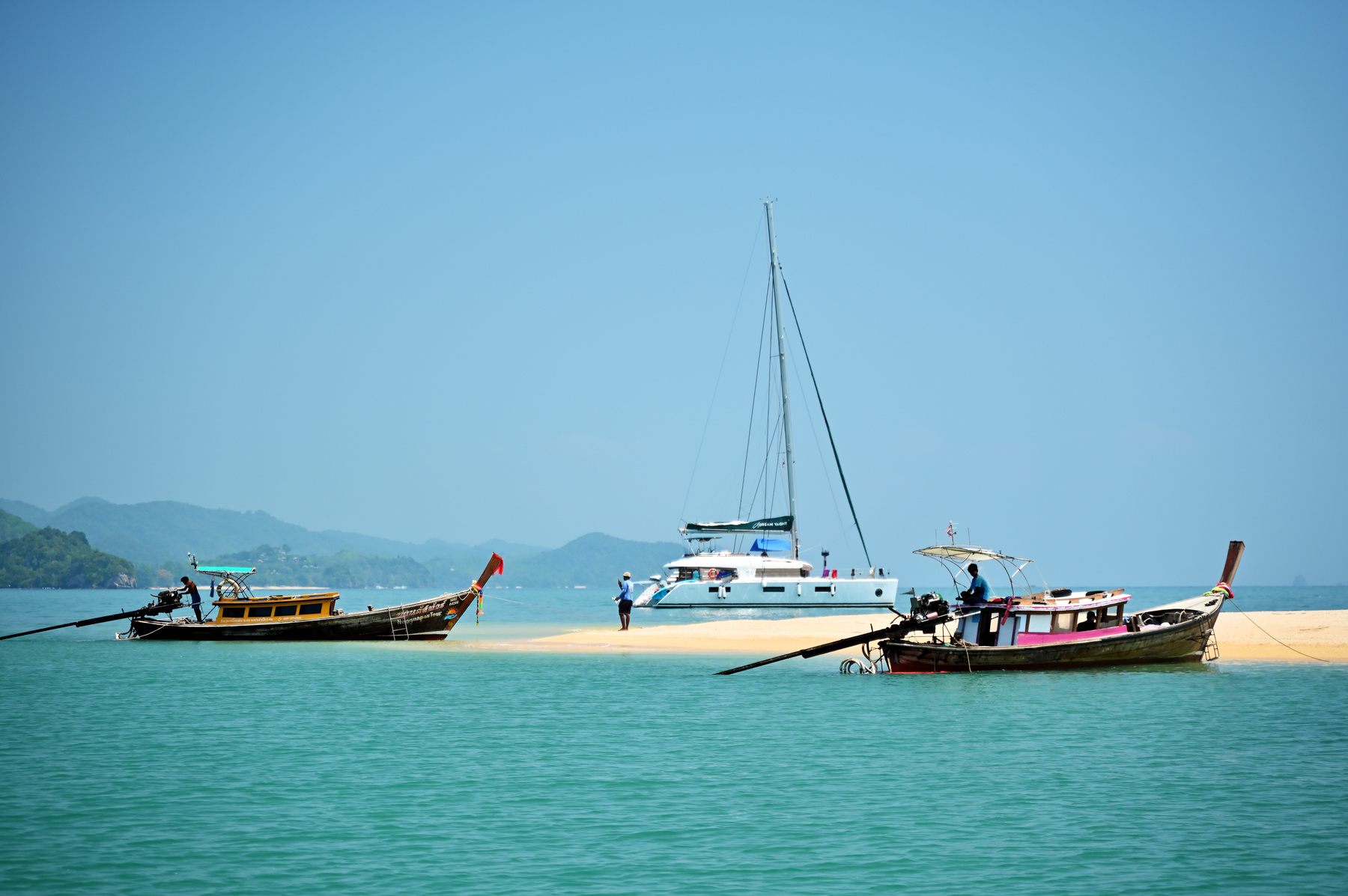Thai boat Phuket boat sea sand Thailand