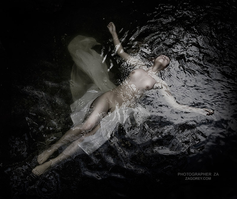 in water 
