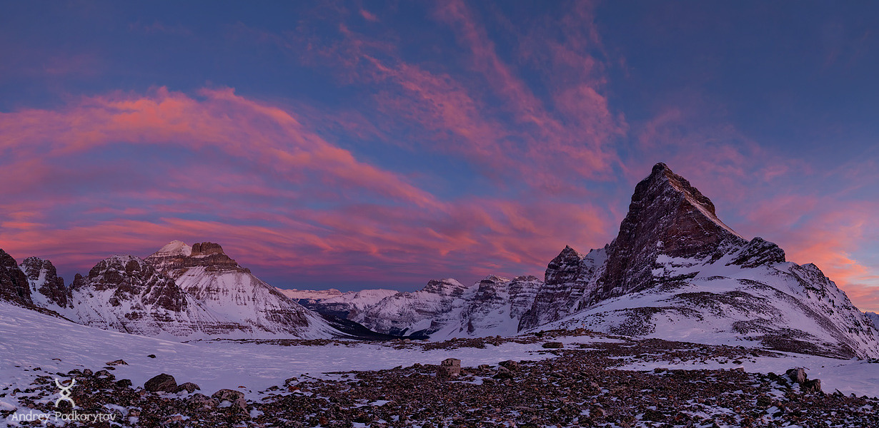 The valley of the Ten peaks скалистые горы банф канада андрей подкорытов закат долина десяти пиков wankchemna banff canadian rockies canada andrey podkorytov