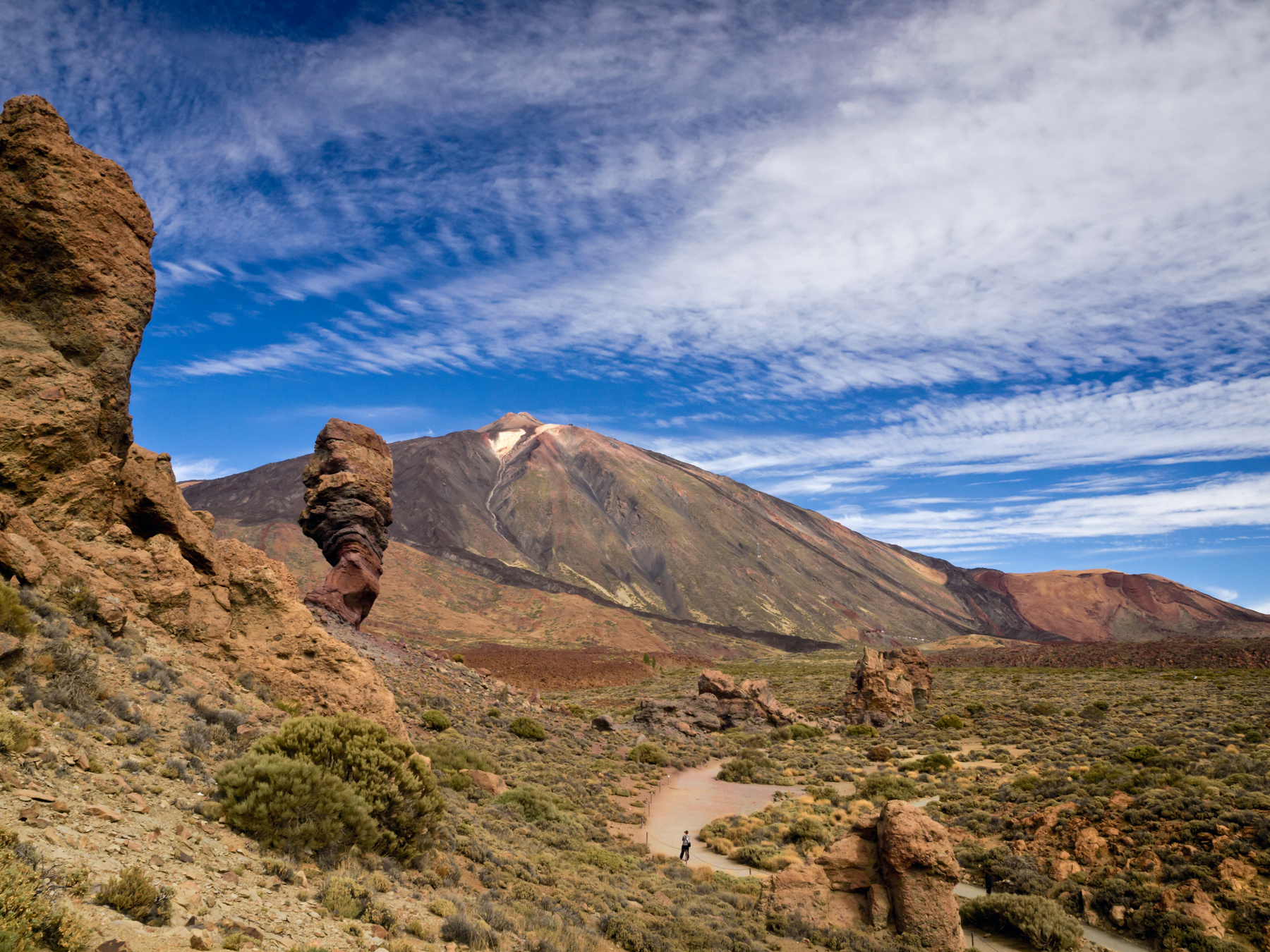 Дорога к вулкану Тейде вулкан Teide Кальдера Лас Каньядас Тенерифе Канарские острова горы высота