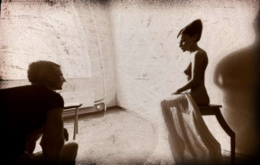Влечение света и тени \\ она и фотограф 