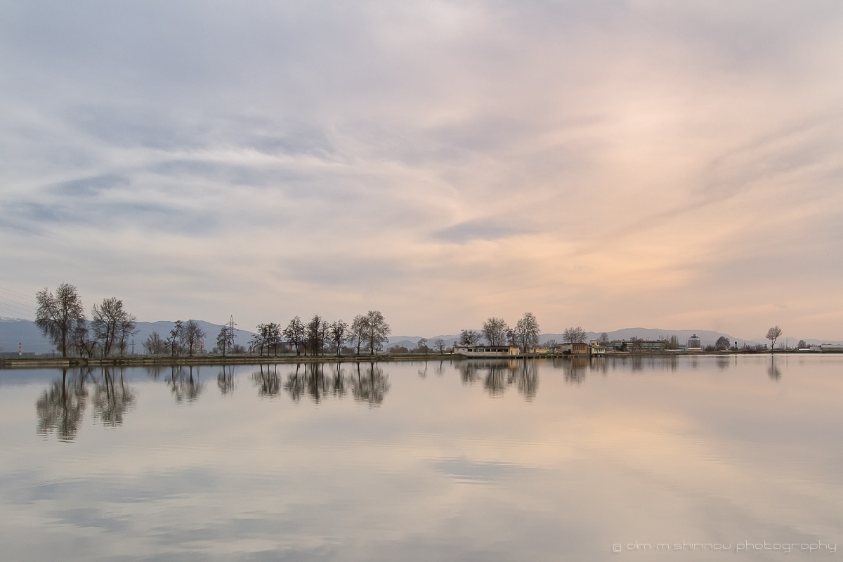 Закат на Комсомольском озере lake, sunset, reflections, waterscape