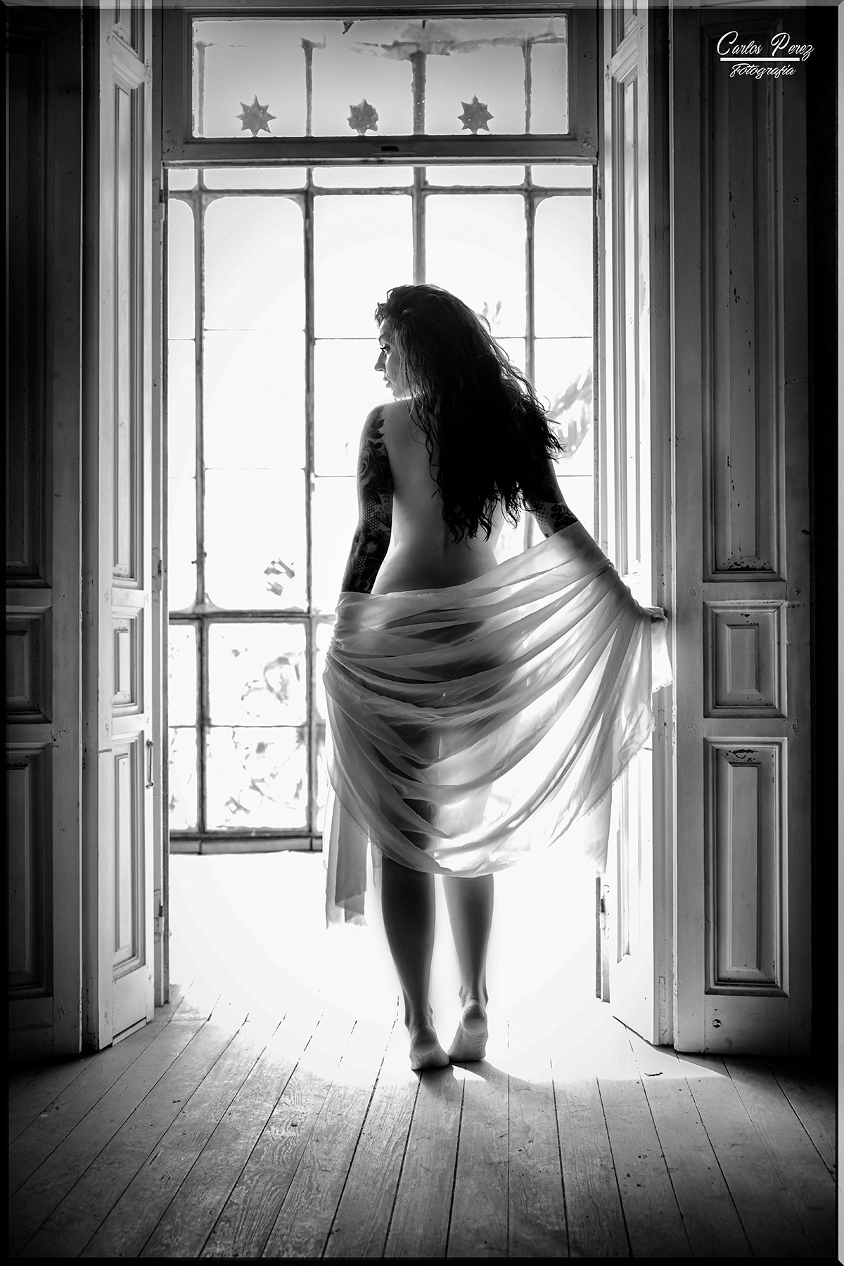Ventanal nude B W art telas modelo