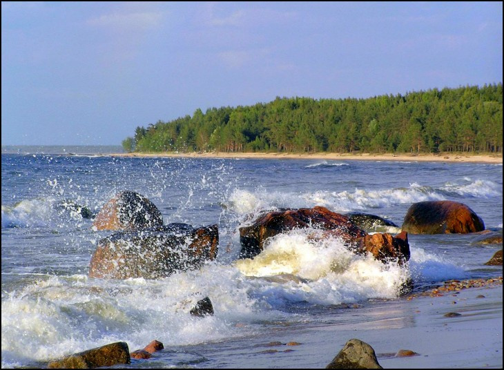 Прибой море камни прибой