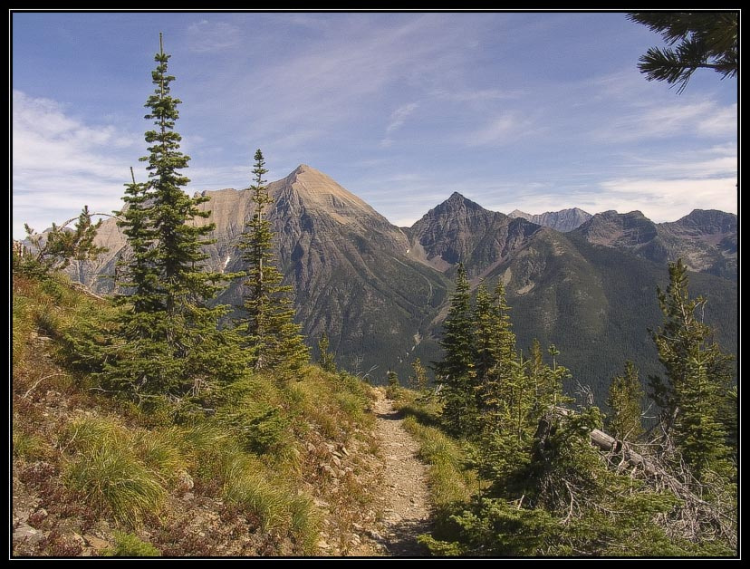 Далёкая радуга горы лес тропа Монтана Glacier Numa Ridge Overlook trail Rainbow peak