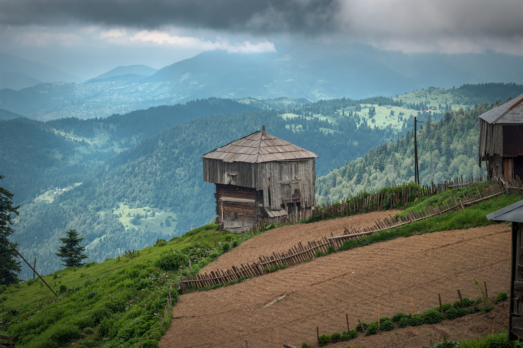 Georgian Summer Hut In Mountains hut house adjara goderdzi mountains summer high landscape scenery travel outdoors georgia sakartvelo caucasus fujifilm chizh