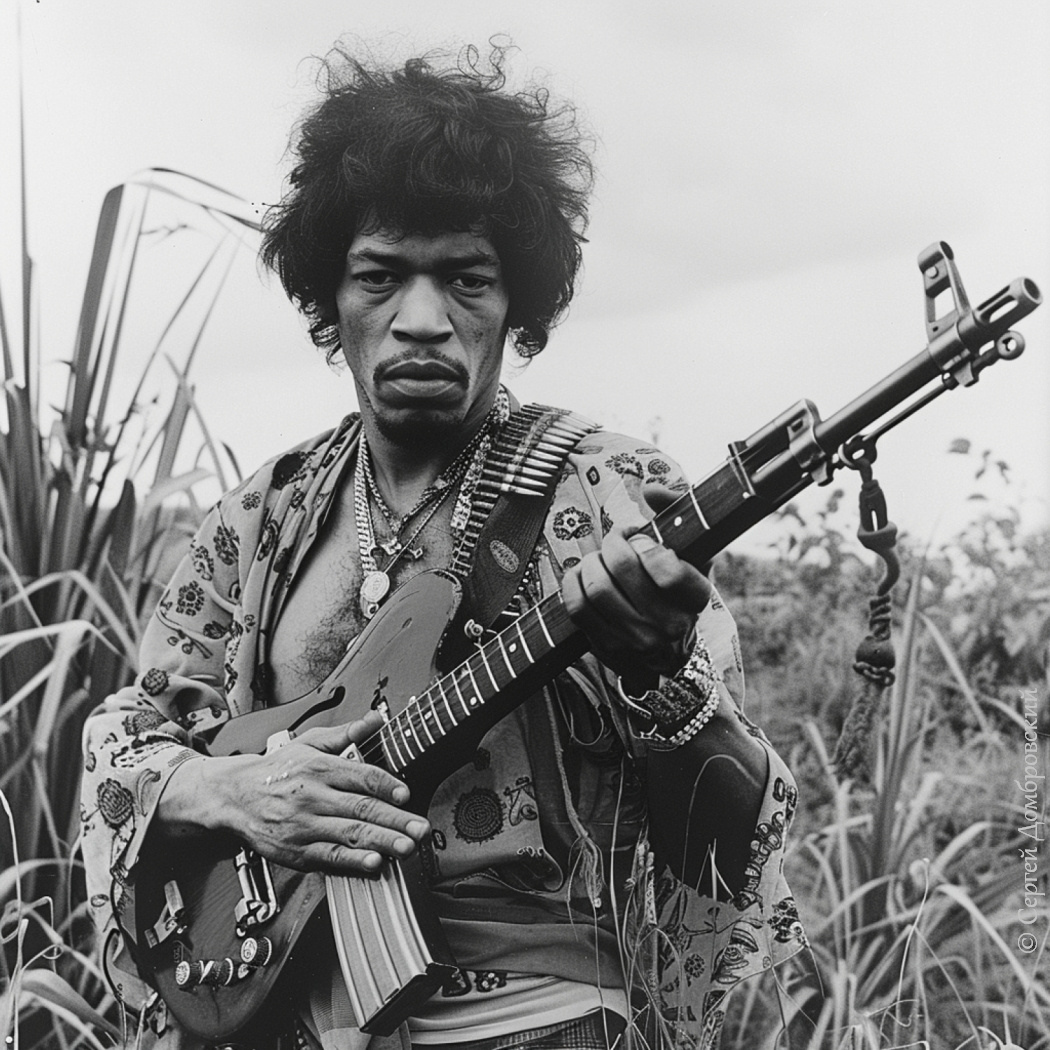 Jimi H. Vietkong. №2 Джими Хендрикс Jimi Hendrix Vietkong автомат