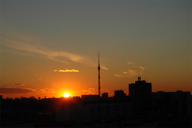 город солнце, закат, город