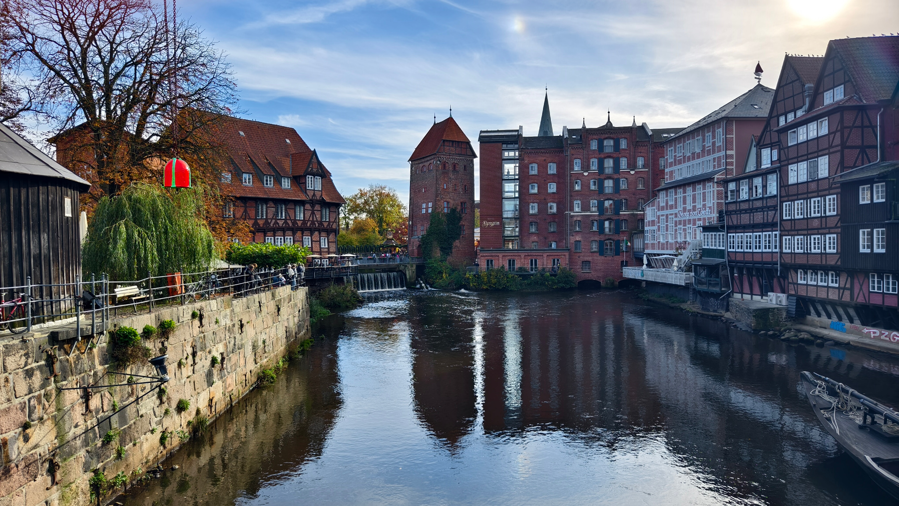 Люнебург, вид на водопадик при Bergström Hotel 